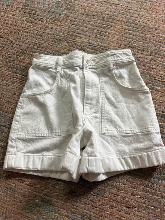 Madewell Pants - Madewell Off-White High-Rise Jean Shorts